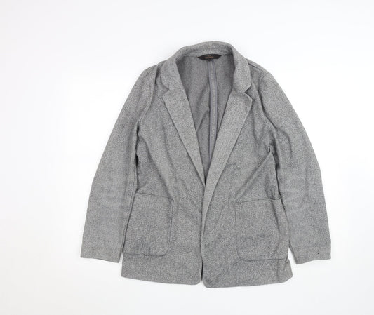 Next Women's Grey Herringbone Tailoring Blazer Size 10