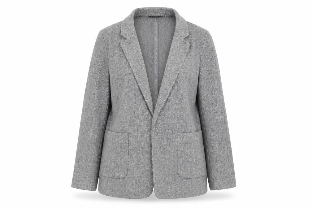 Next Women's Grey Herringbone Tailoring Blazer Size 10