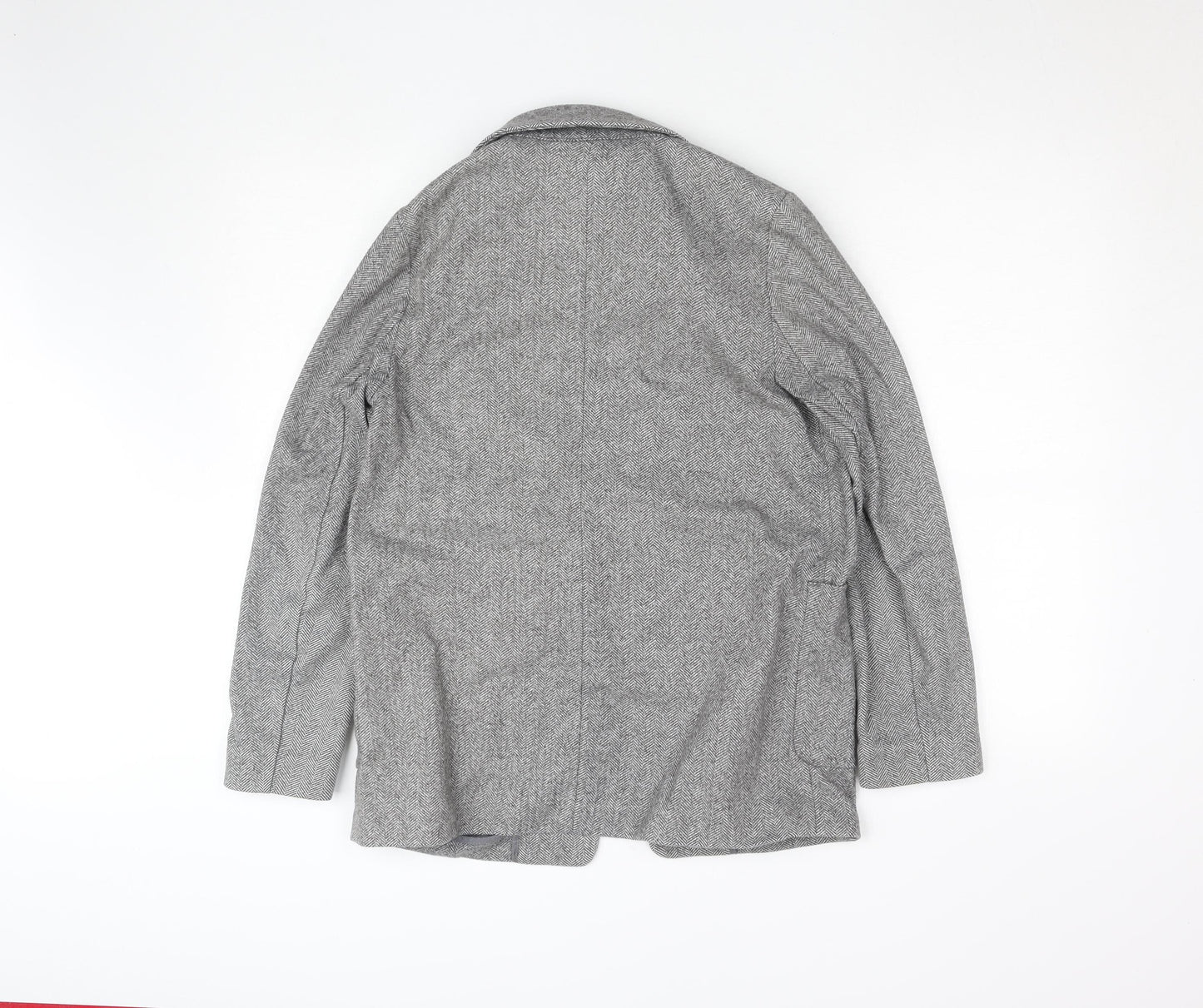 Next Women's Grey Herringbone Tailoring Blazer Size 10