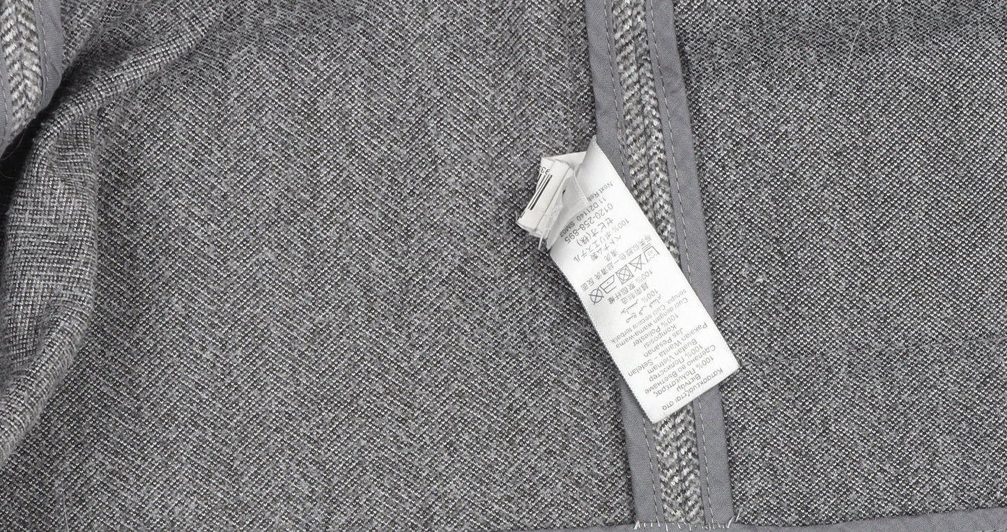 Next Women's Grey Herringbone Tailoring Blazer Size 10