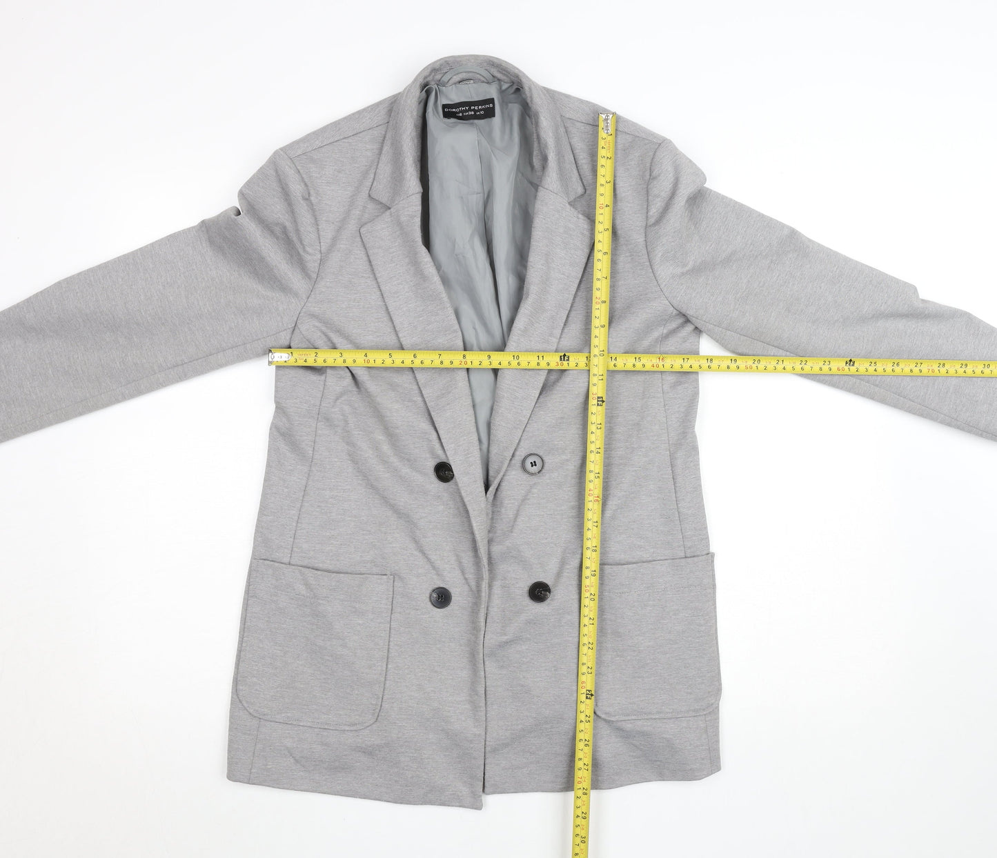 Dorothy Perkins Women’s Grey Blazer UK 10 Classic Mid-Length Jacket
