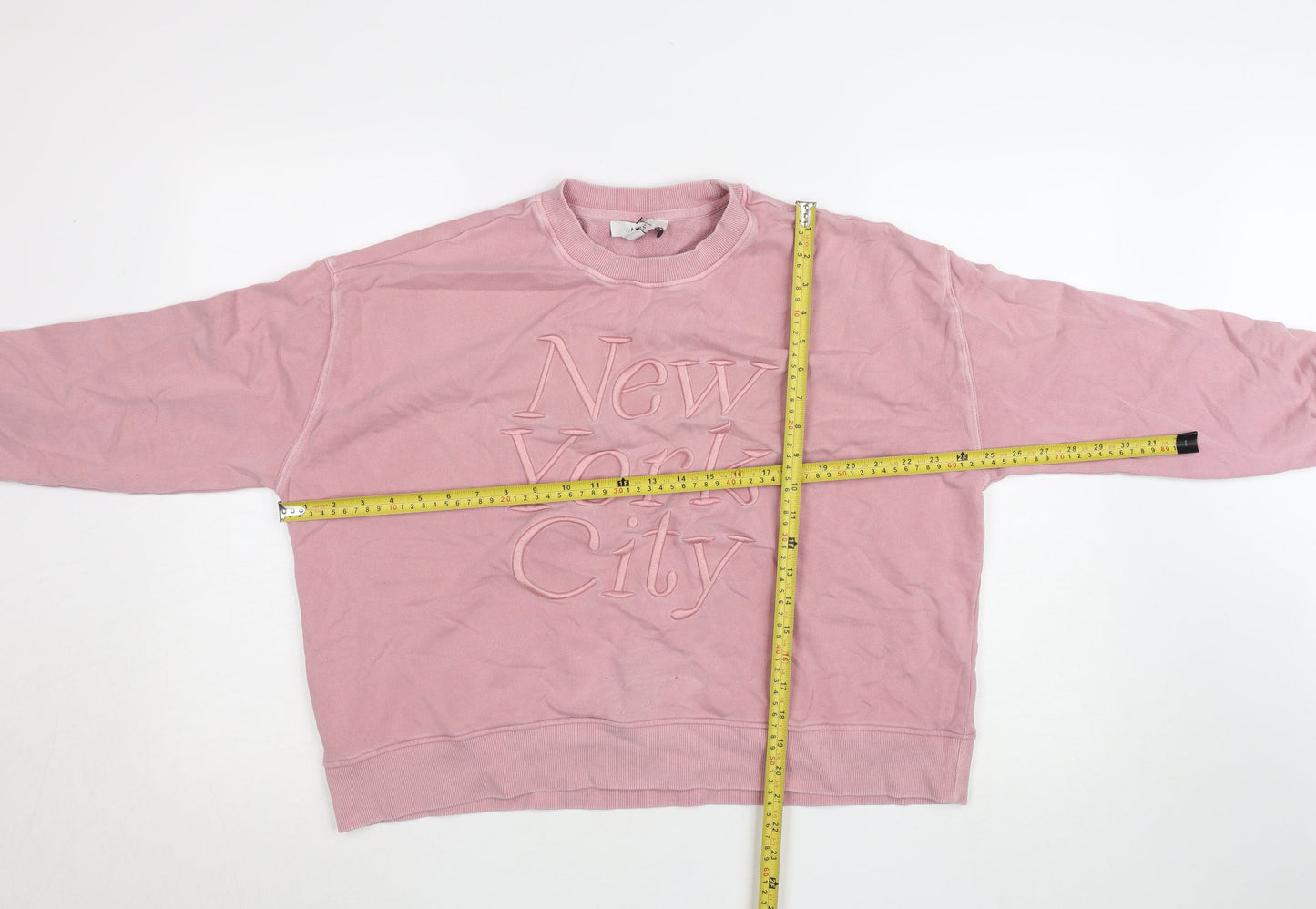 Marks and Spencer Women Pink Large New York City Cotton Sweatshirt