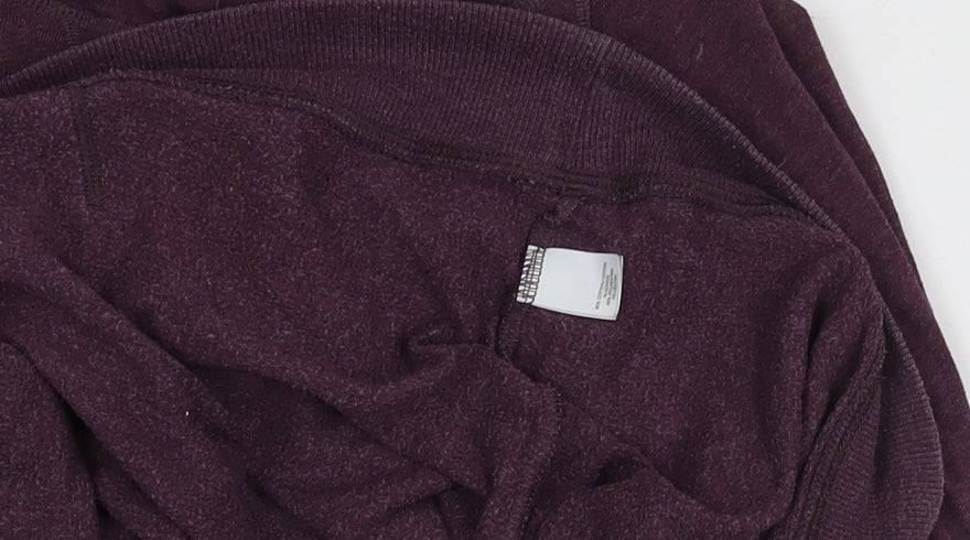 Victoria's Secret Women's Purple Short Sleeve Pullover Hoodie Size L