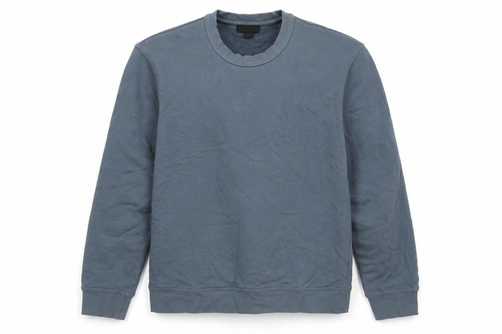 COS Women Blue Cotton Crew Neck Pullover Sweatshirt M