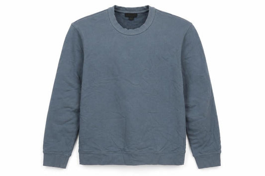 COS Women Blue Cotton Crew Neck Pullover Sweatshirt M