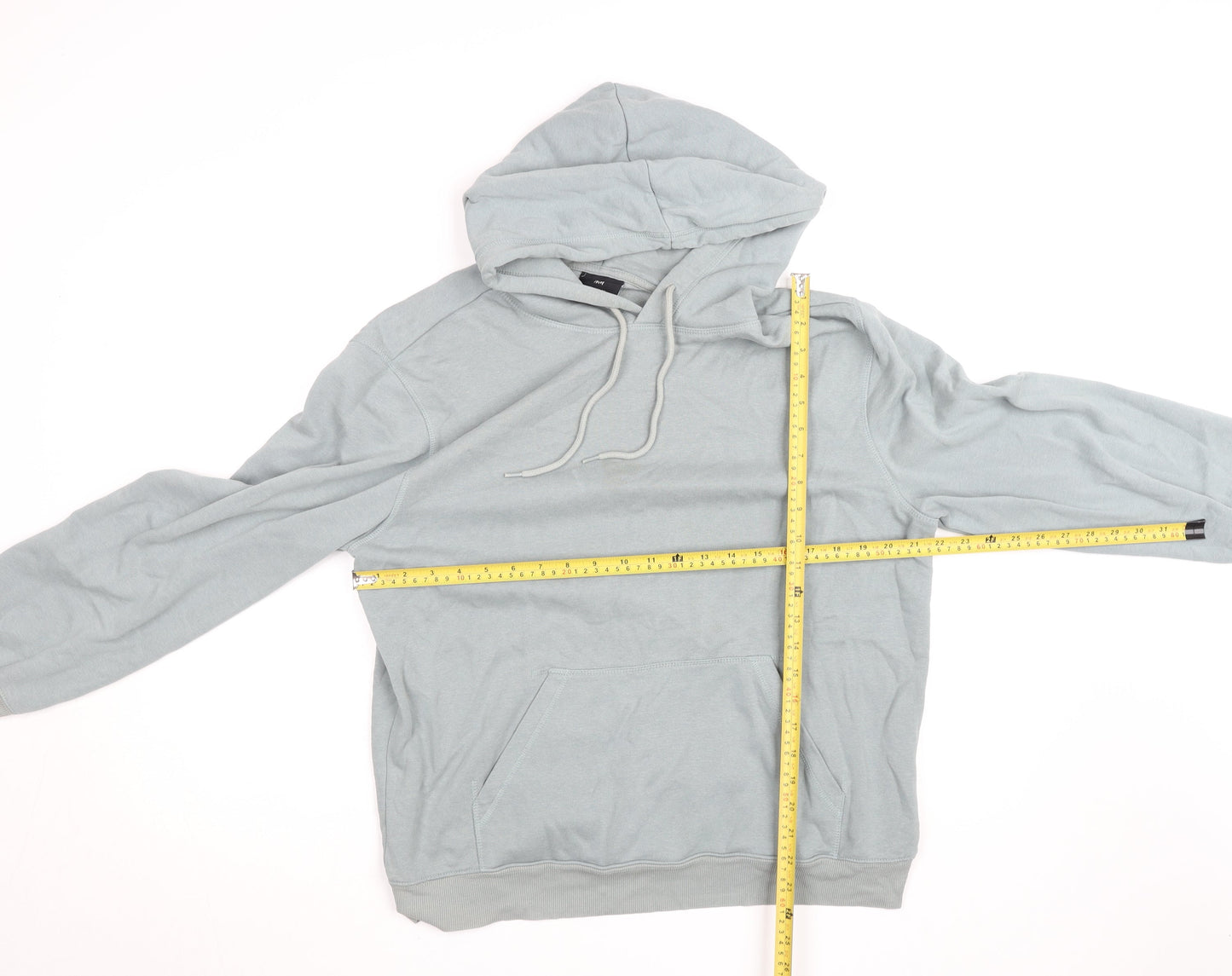 H&M Men’s Grey Relaxed Fit Pullover Hoodie Size M