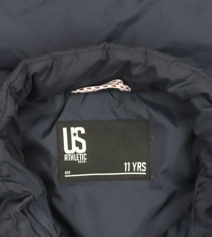 Additional view of US Athletic boys’ blue 11 years padded zip bodywarmer waistcoat