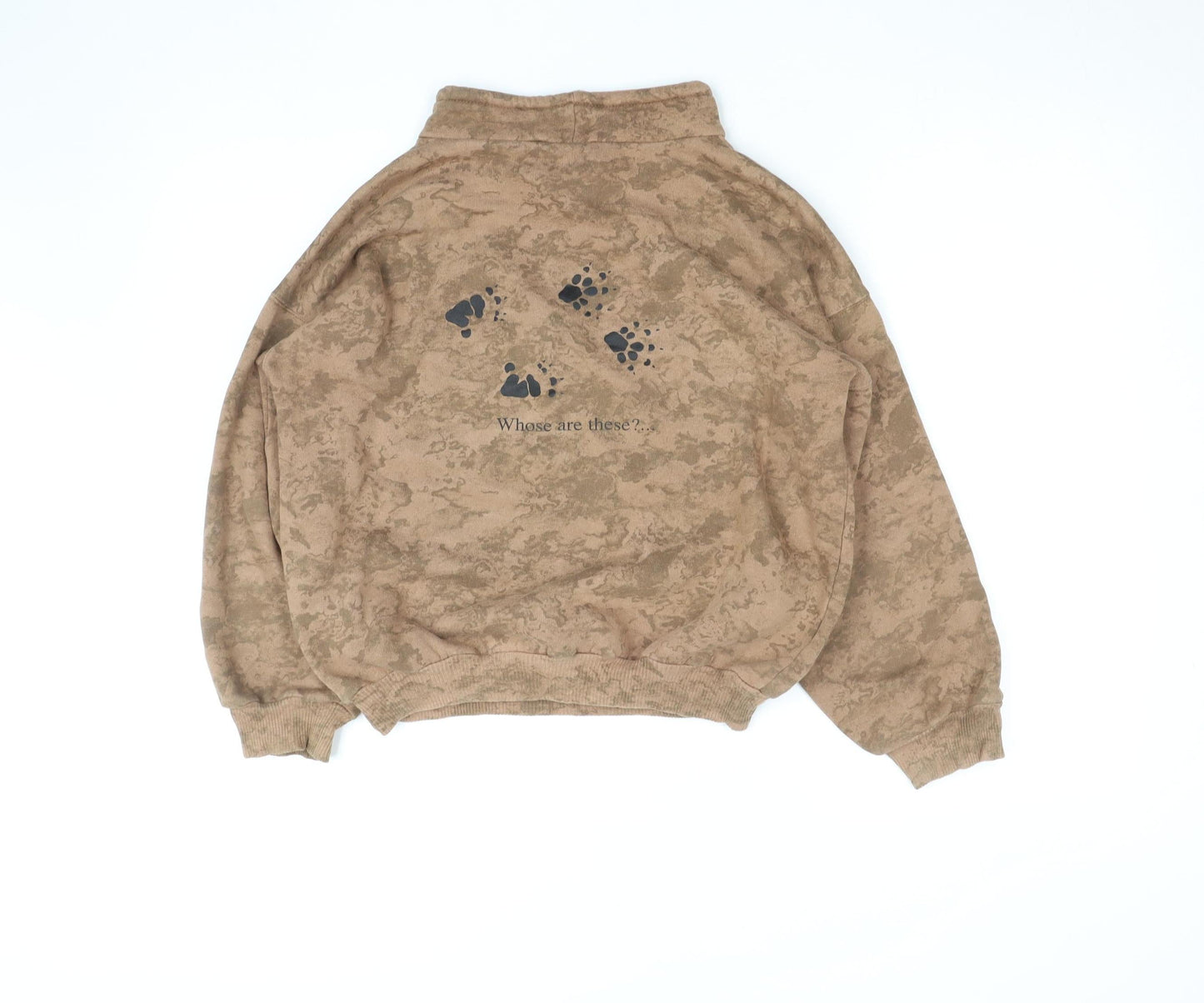 Aussie Themes Girls Brown Koala Print Pullover Hoodie Size 14