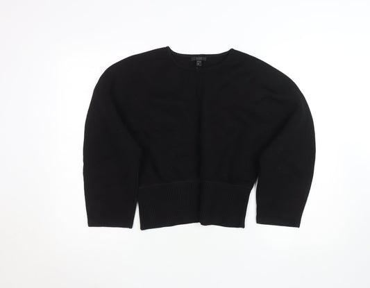 COS Women Black Relaxed Fit Dolman Sleeve Viscose Top Size S