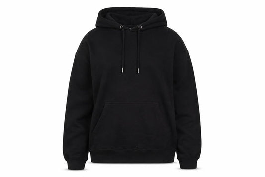 REALman Black XS Recycled Fabric Pullover Hoodie Womens Relaxed Fit