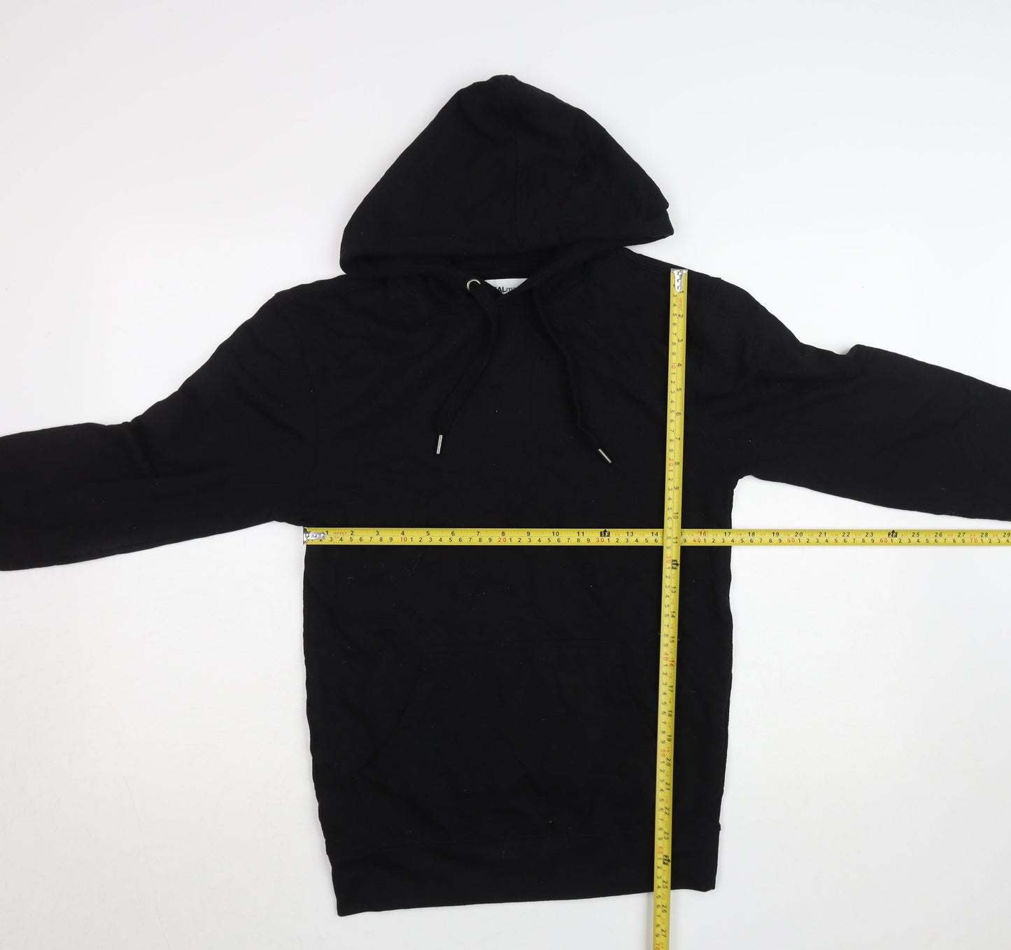 REALman Black XS Recycled Fabric Pullover Hoodie Womens Relaxed Fit