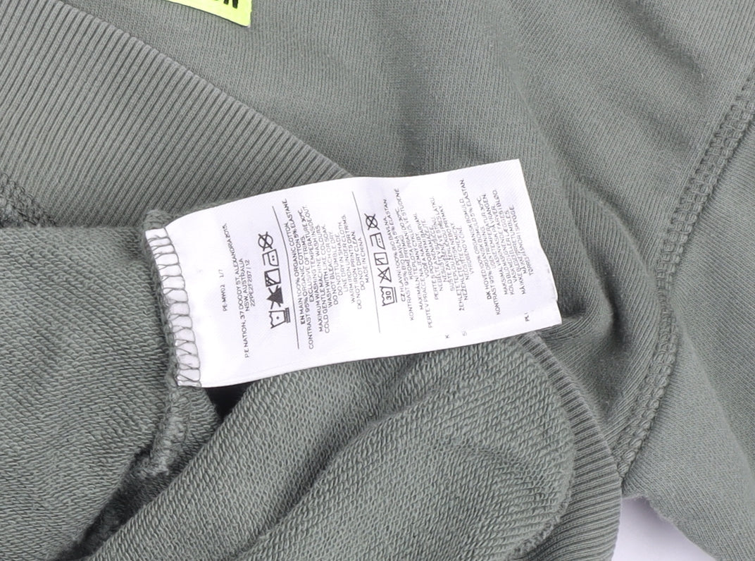 P.E Nation Womens Green Crew Neck Pullover Sweatshirt Size M Cotton