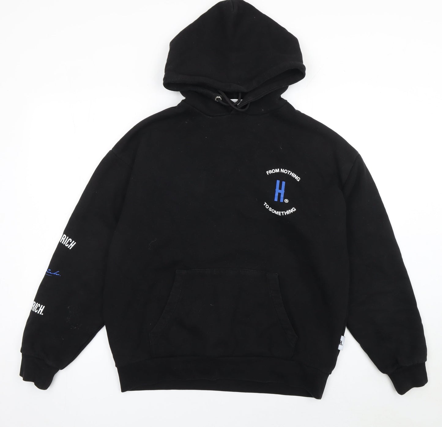 Hoodrich Men's Black Pullover Hoodie S Graphic Logo Streetwear