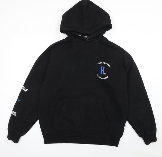 Hoodrich Men's Black Pullover Hoodie S Graphic Logo Streetwear