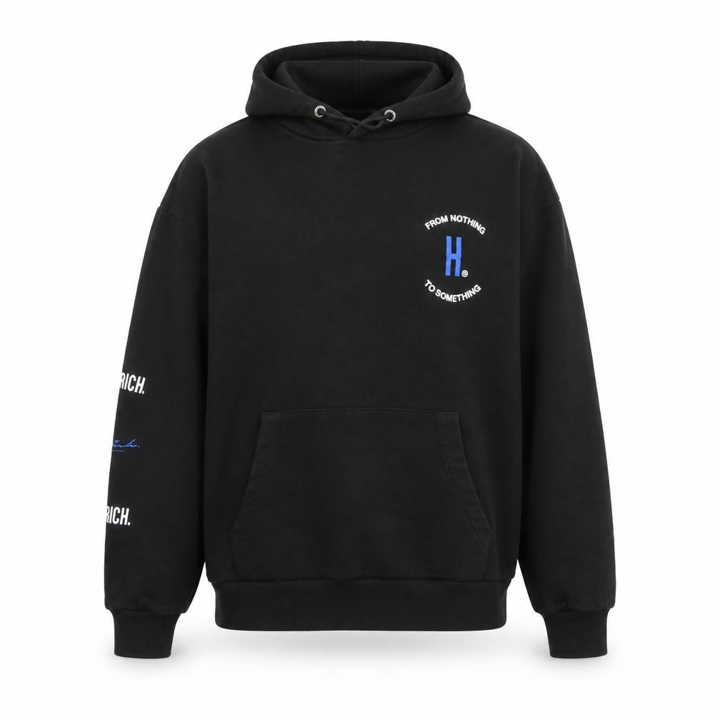 Hoodrich Men's Black Pullover Hoodie S Graphic Logo Streetwear