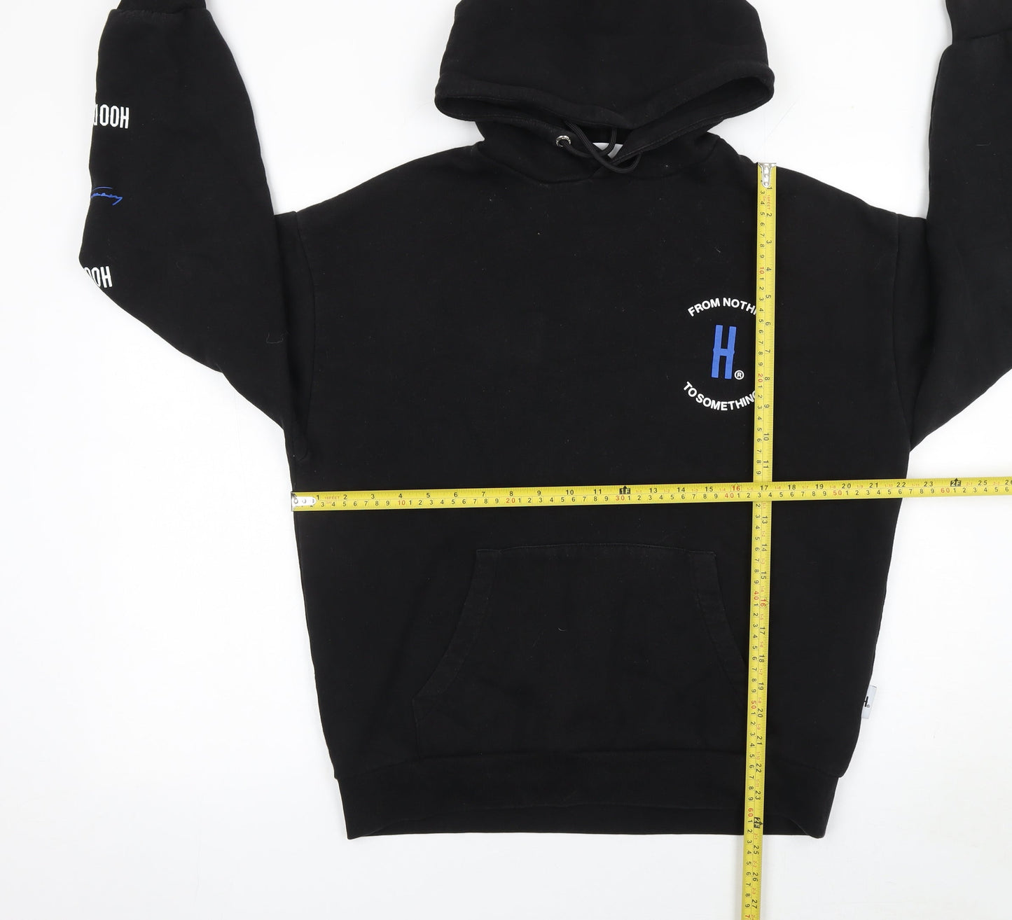 Hoodrich Men's Black Pullover Hoodie S Graphic Logo Streetwear