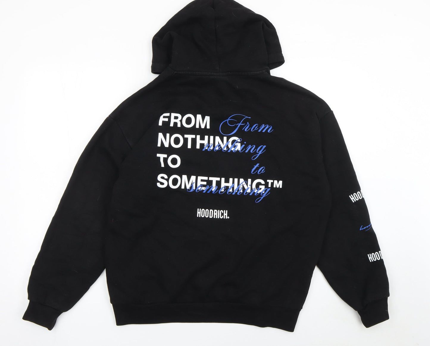 Hoodrich Men's Black Pullover Hoodie S Graphic Logo Streetwear