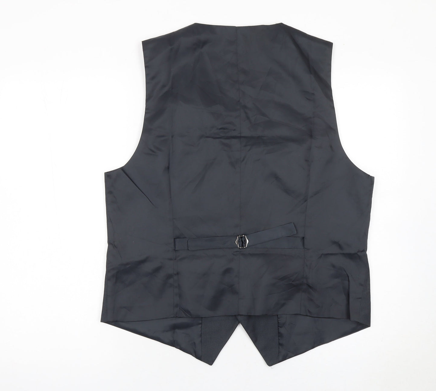 HISDERN Men's Black Formal Waistcoat L Regular Fit Classic Style
