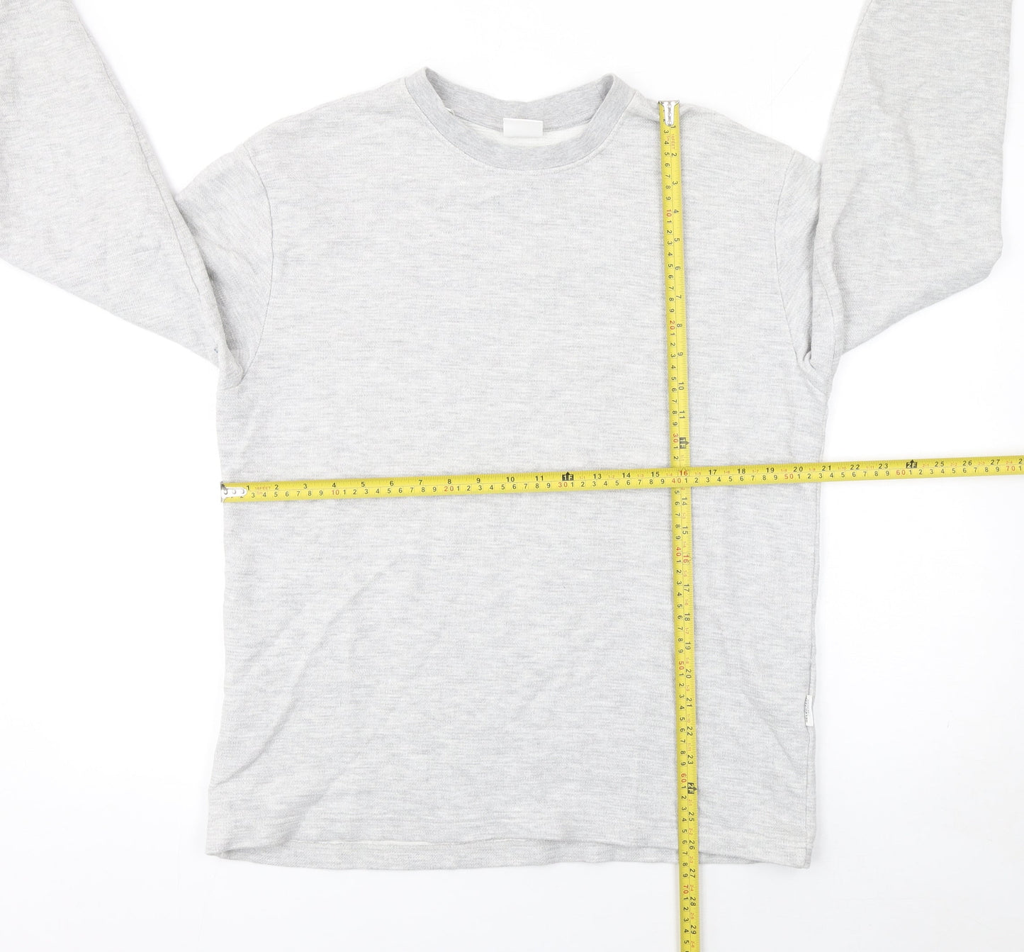 Selected Homme Mens Grey L Crew Neck Cotton Blend Sweatshirt
