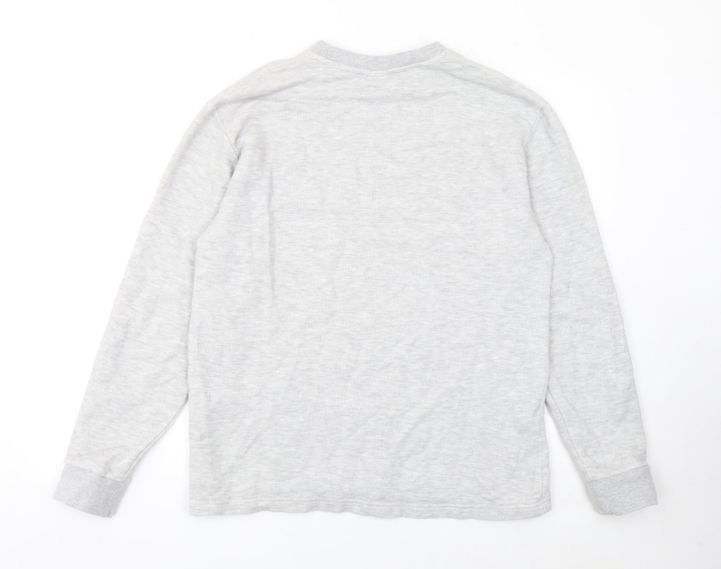 Selected Homme Mens Grey L Crew Neck Cotton Blend Sweatshirt