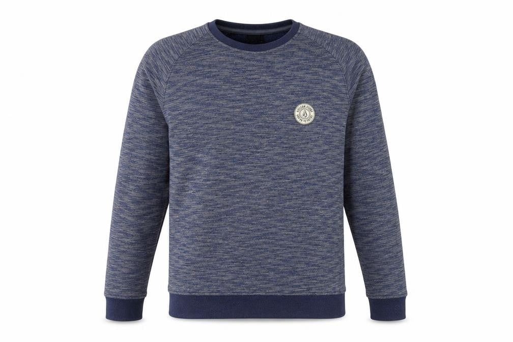 Volcom Men's Blue Knit Crew Neck Pullover Sweatshirt Size S