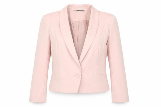Rowen Avenue Women Pink Size 12 Single Button Tailored Blazer