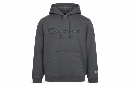 Champion Men’s Grey Pullover Hoodie S Regular Fit Logo Sweatshirt