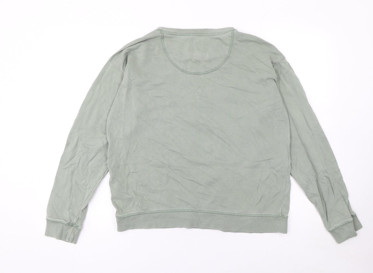 Fat Face Women’s Green Cotton Crew Neck Pullover Sweatshirt UK 8
