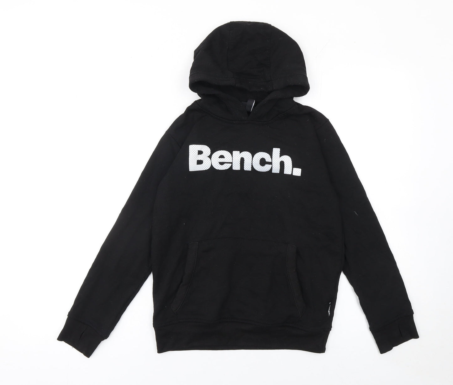 Bench Boys Black Pullover Hoodie 9-10 Years Hooded Sweatshirt