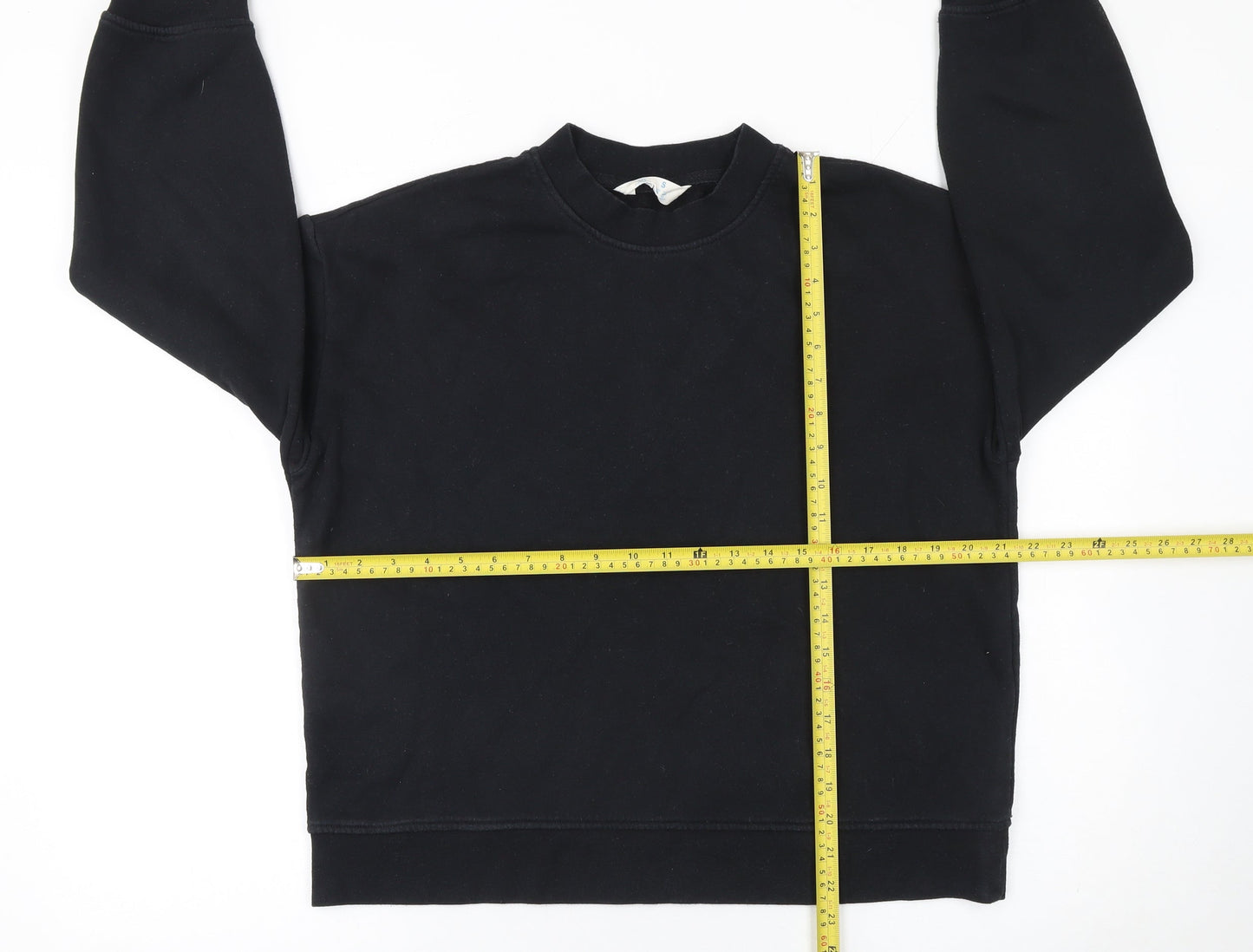 Primark Women Black Small Pullover Sweatshirt Crew Neck Long Sleeve