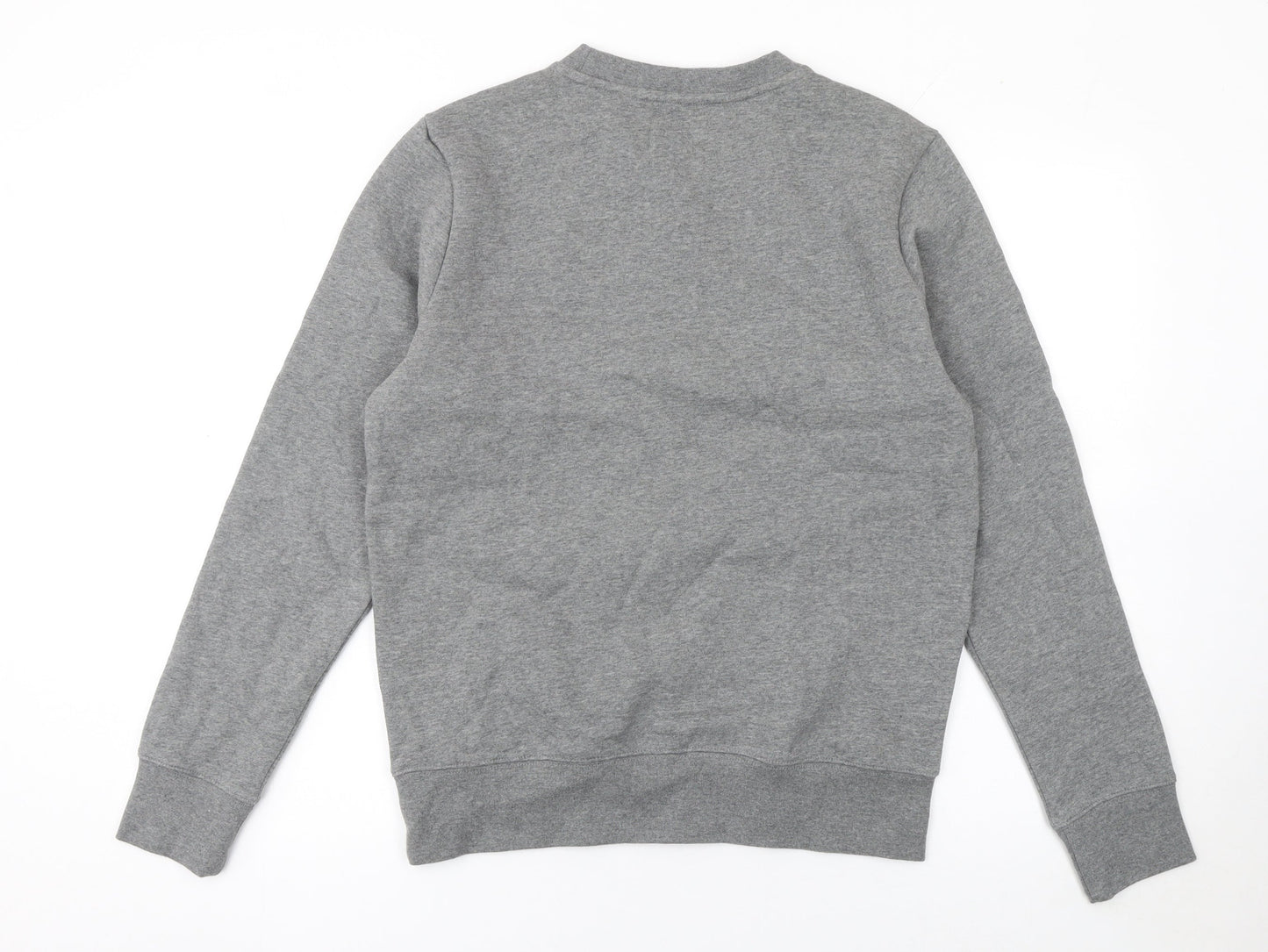 Dockers Men Grey Regular Fit Crew Neck Fleece Sweatshirt Size S