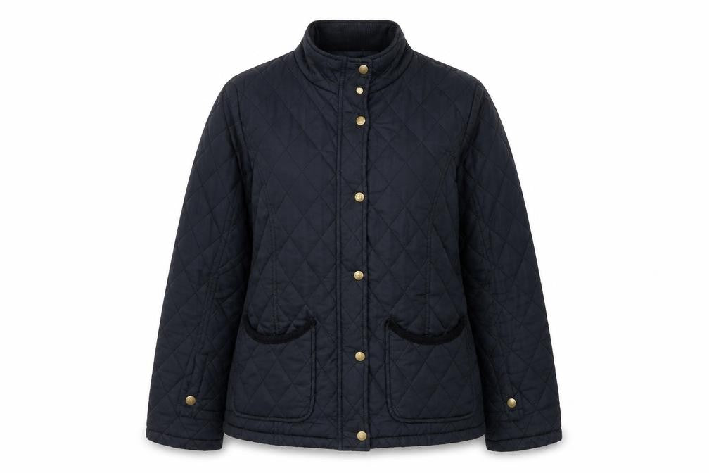 Jack Murphy Womens Black Quilted Jacket Size 10 Regular Padded Coat