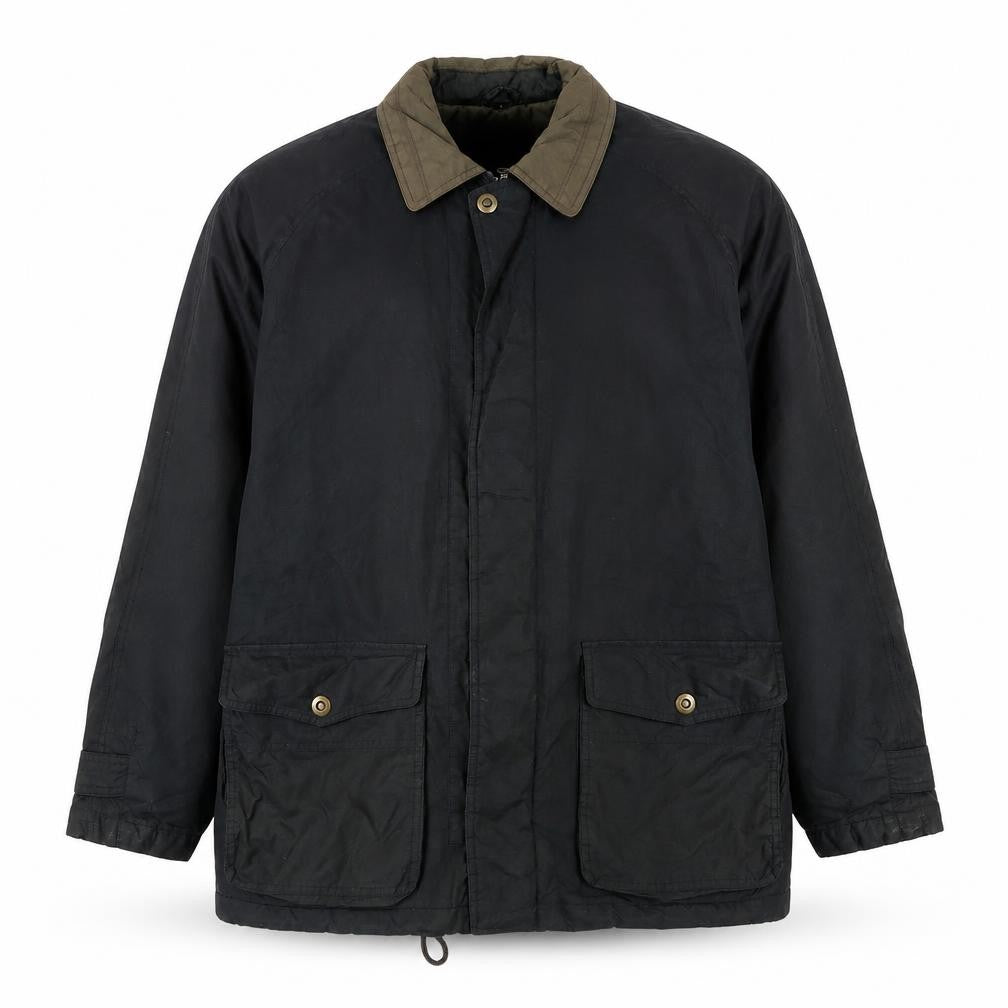 Matchplay Men's Black Parka Jacket Size S Lined Windproof Classic
