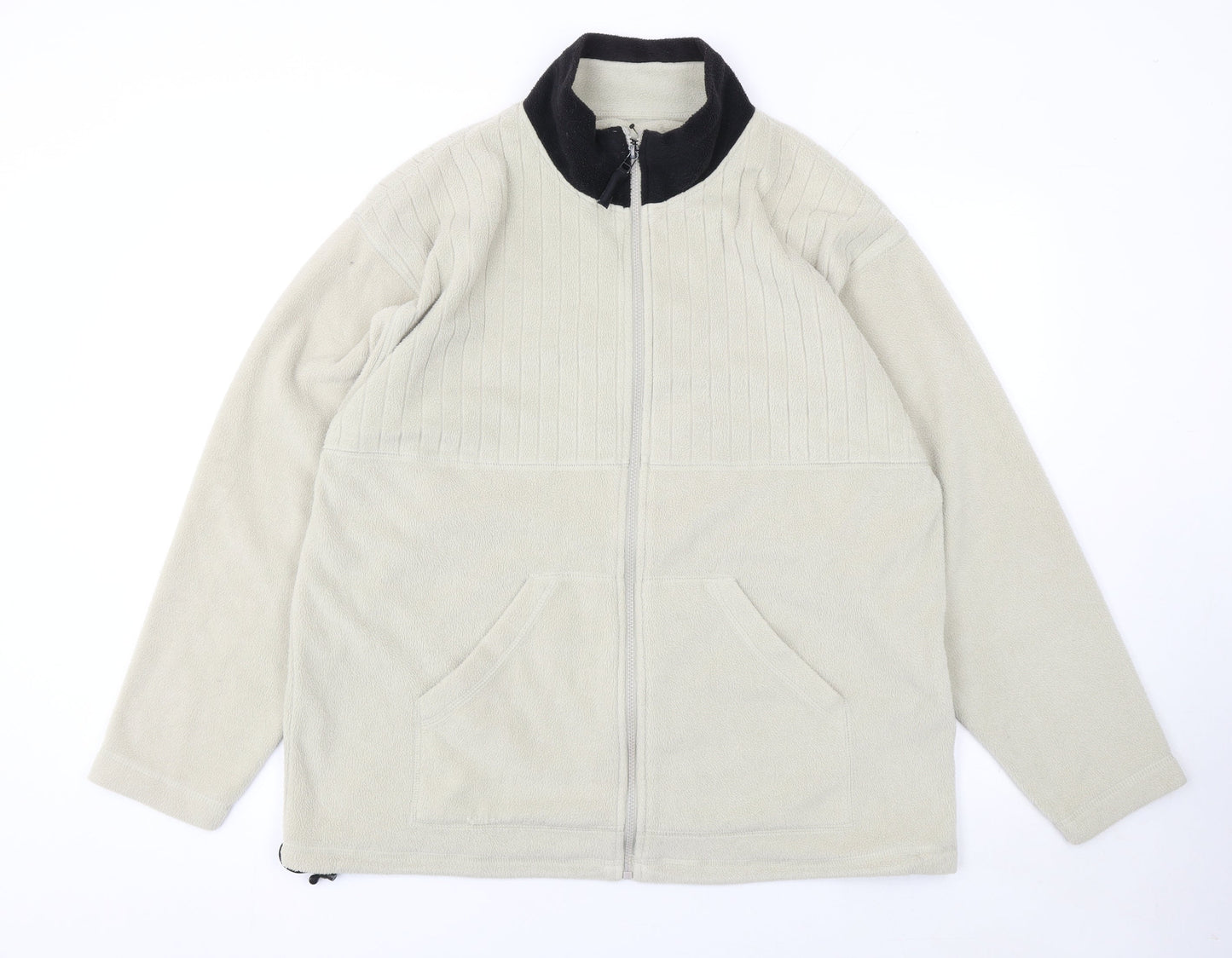 EJW Menswear Beige Fleece Windbreaker Jacket Men's M Full Zip
