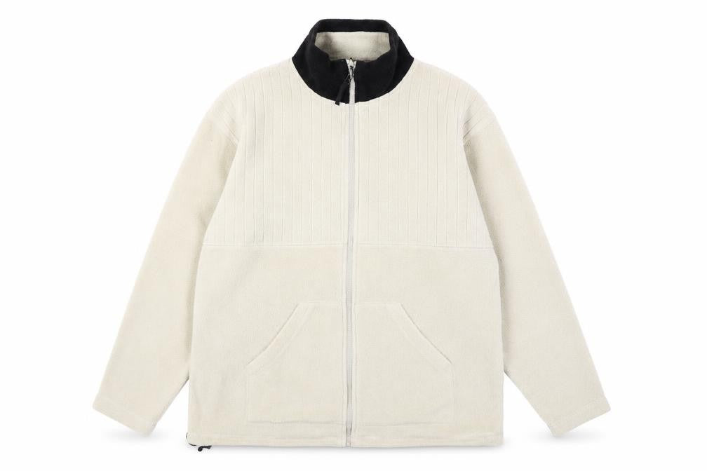 EJW Menswear Beige Fleece Windbreaker Jacket Men's M Full Zip