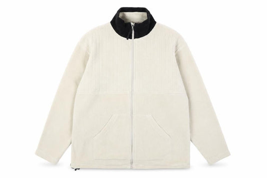 EJW Menswear Beige Fleece Windbreaker Jacket Men's M Full Zip