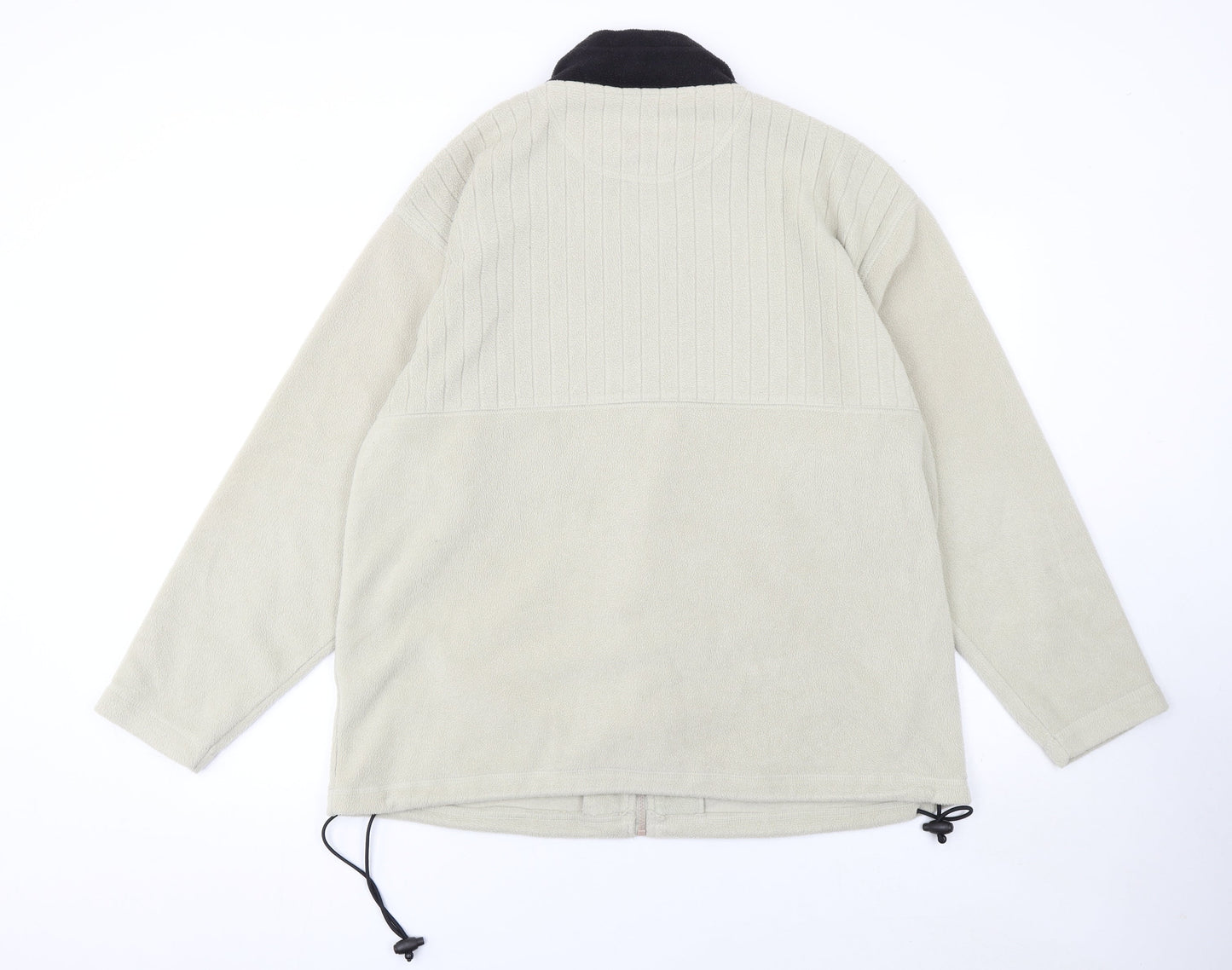 EJW Menswear Beige Fleece Windbreaker Jacket Men's M Full Zip