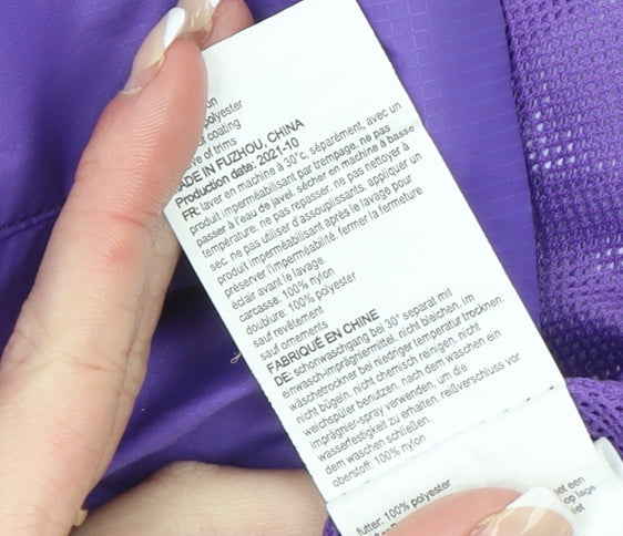 Mountain Warehouse Girls Purple Waterproof Lightweight Hooded Rain Jacket 3-4 Years