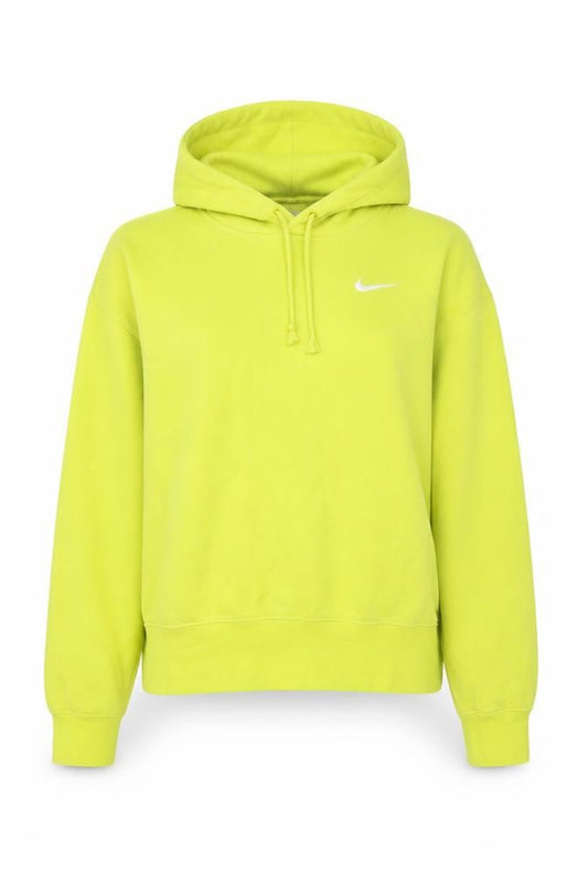 Nike Womens XS Yellow Hoodie Pullover Cotton Fleece Casual
