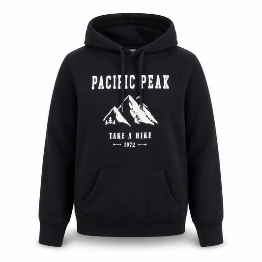 Primark Women’s Black Pullover Hoodie Size 4 Pacific Peak Graphic