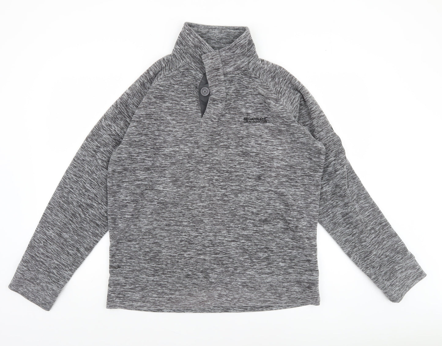 Regatta Men’s Grey Henley Fleece Outdoor Sweatshirt Size M