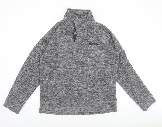 Regatta Men’s Grey Henley Fleece Outdoor Sweatshirt Size M