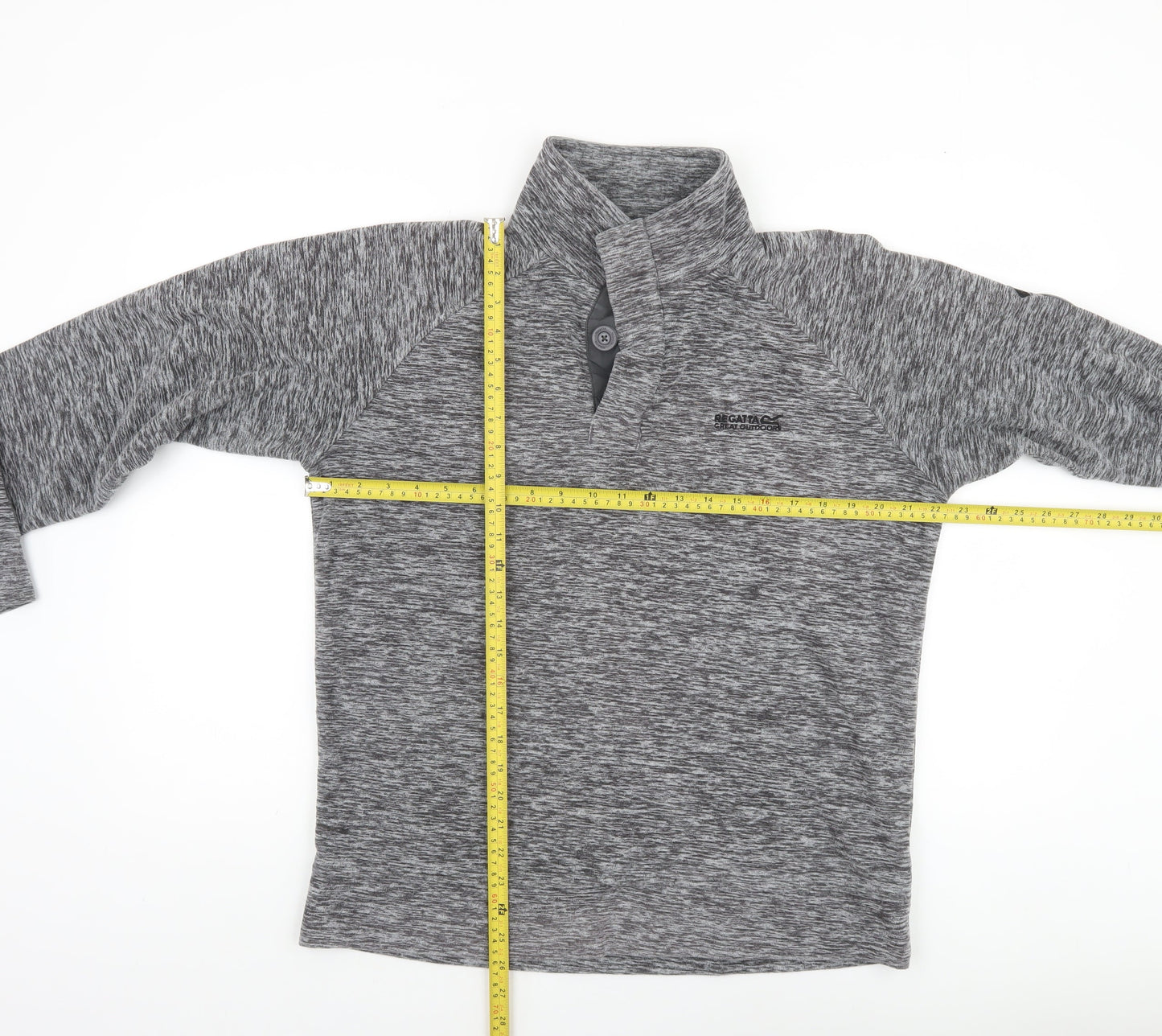 Regatta Men’s Grey Henley Fleece Outdoor Sweatshirt Size M