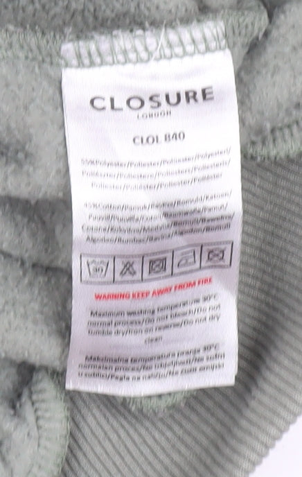 Closure London Women's Green Hoodie Size 12 Pullover Graphic Print