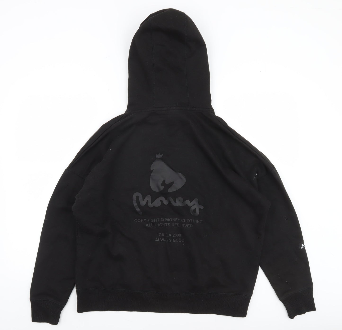 Money Women Black Size 12 Pullover Hoodie 70% Cotton Blend Logo Print
