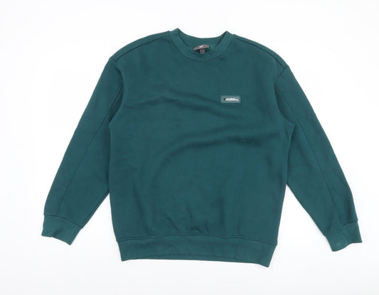 H&M Men's Green Relaxed Fit Pullover Sweatshirt Size S