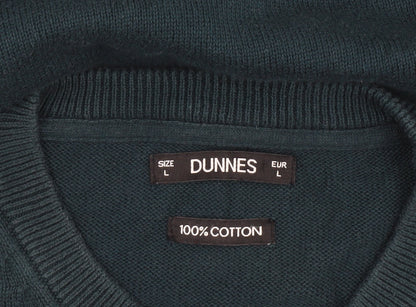 Additional view of Dunnes Men’s Green Cotton Crew Neck Jumper, size L
