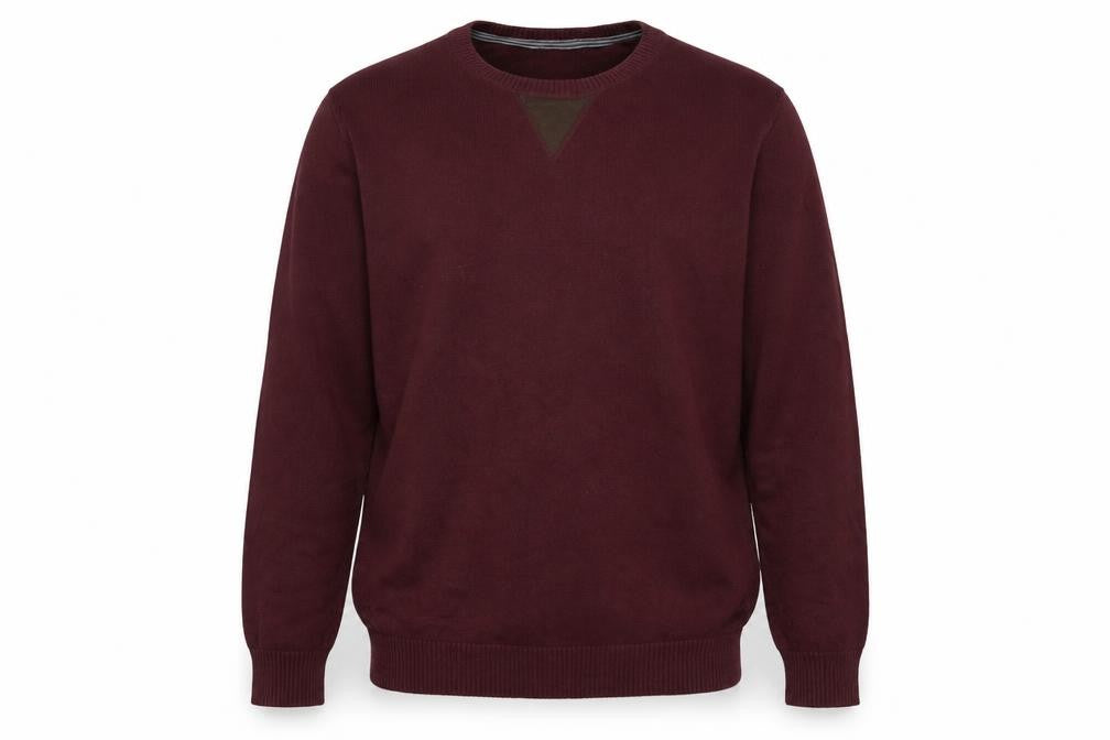 G.H. Bass & Co. Men's Red Cotton Crew Neck Pullover Jumper Size M