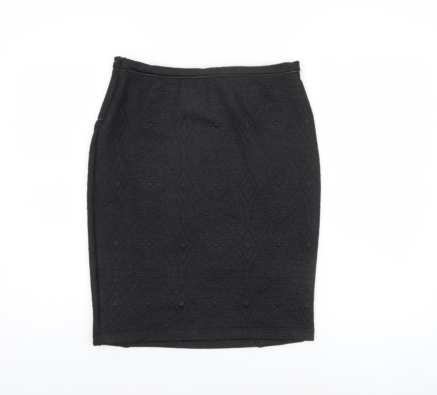 Savida Women’s Black Knee Length Pencil Skirt Size S Stretch Knit