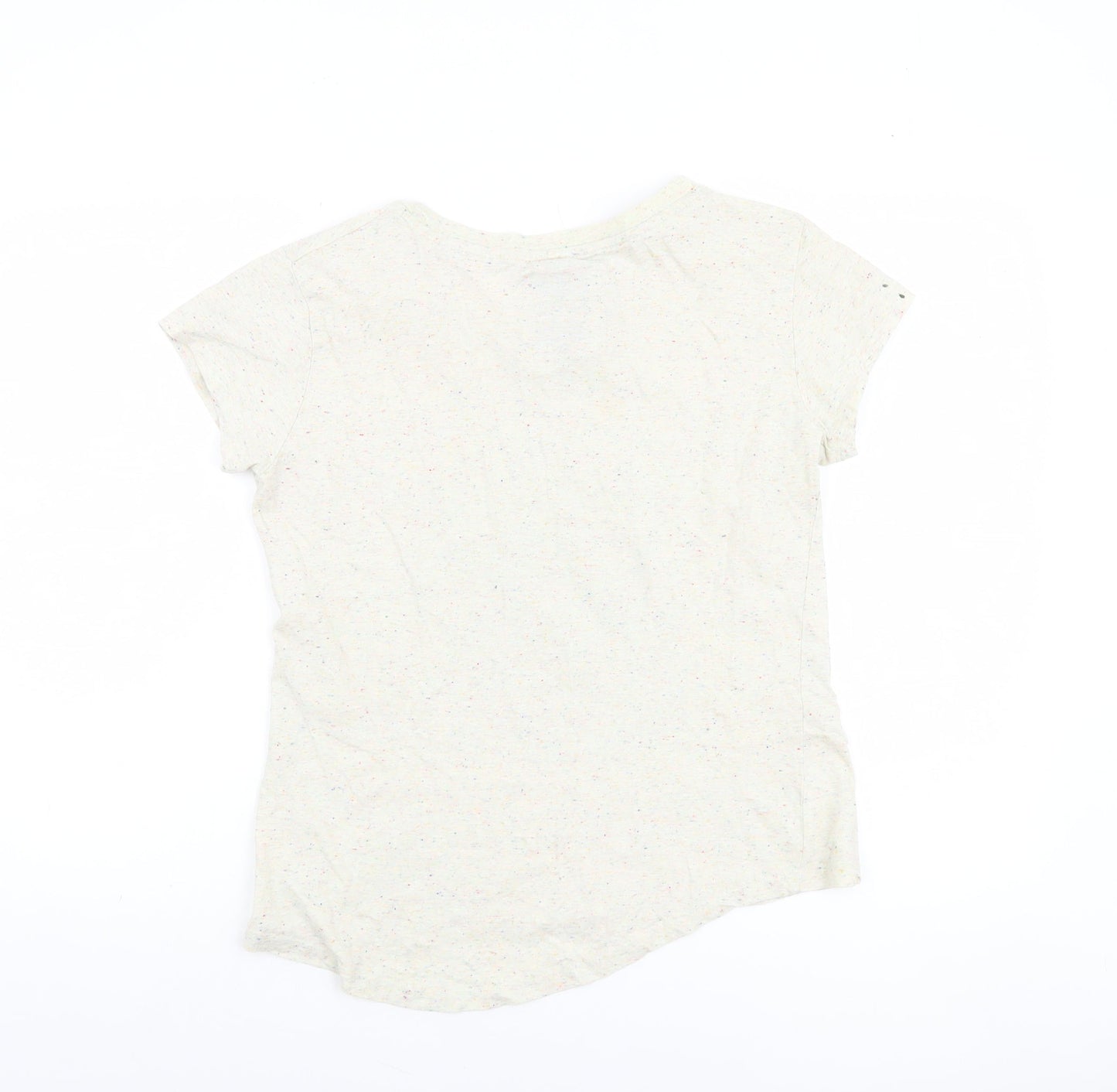 Urban Irish Womens Ivory Short Sleeve Graphic T-Shirt Size 14